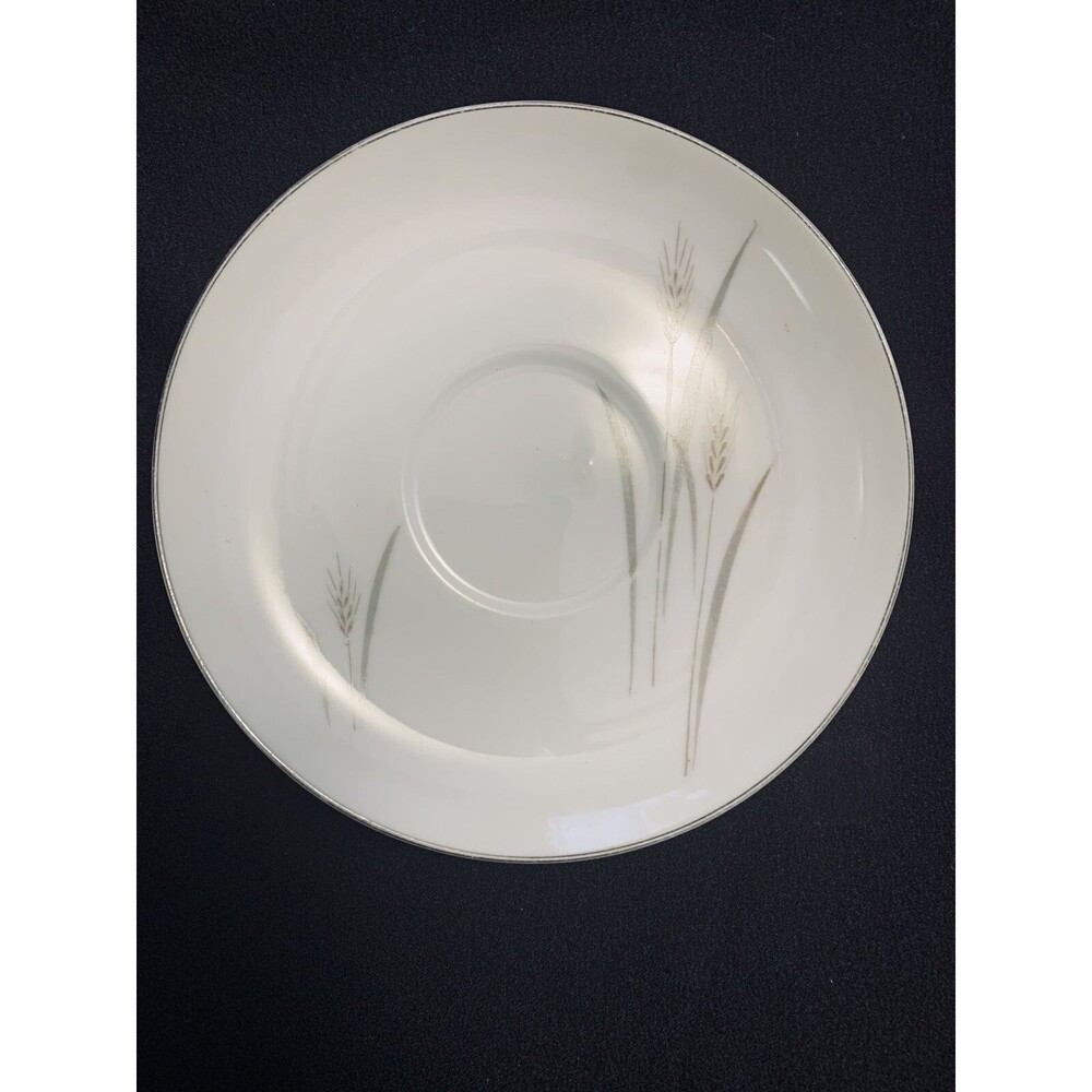 Vtg Platinum Wheat Fine China of Japan Tea Cup and Saucer Set/5 Max Schonfeld - Picture 3 of 16